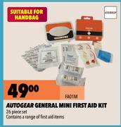 Autogear General Mini First Aid Kit 26 Piece Set FA01M 