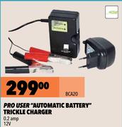 Pro User Automatic Battery Trickle Charger 0.2 Amp 12V BCA20