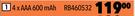 Uniross Recharge Batteries 4 x AAA 600 Mah RB460532