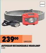 Autogear Rechargeable Headlamp 3 LED LAM3LEDR