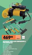 Autogear 100 Psi Air Compressor & Tyre Repair Kit TRKIT01