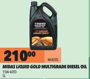 Midas Liquid Gold Multigrade Diesel Oil 15W-40TD MI40TD-5L
