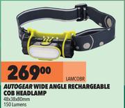 Autogear Wide Angle Rechargeable COB Headlamp LAMCOBR-48 x 38 x 80mm