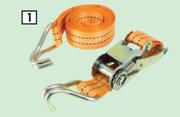 Autogear Ratchet Tie Downs 38mm x 2.5m LH09-900Kg