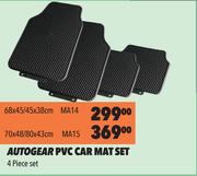 Autogear PVC Car Mat Set 4 Piece Set MA14-68 x 45/45 x 38cm