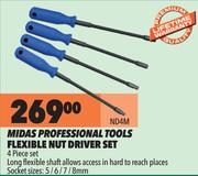 Midas Professional Tools Flexible Nut Driver Set ND4M