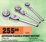 Autogear Flexible Stubby Ratchet RT3PC