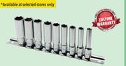 Ampro Deep Socket Sets 10 Piece Set 3/8" Drive T45204