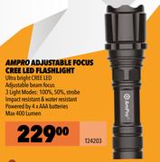 Ampro Adjustable Focus Cree LED Flashlight T24203