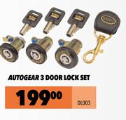 Autogear 3 Door Lock Set DL003