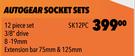 Autogear Socket Sets 12 Piece Set SK12PC