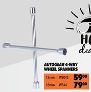 Autogear 4 Way Wheel Spanners 13mm WS04S