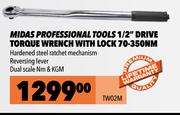 Midas Professional Tools 1/2" Drive Torque Wrench With Lock 70-350NM TW02M