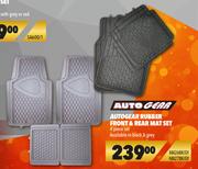Autogear 4 Piece Rubber Front & Rear Mat Set MA26BK/GY,MA27BK/GY
