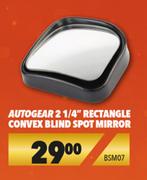 Autogear 2 1/4" Rectangle Convex Blind Spot Mirrror BSM07