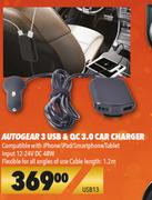 Autogear 3 USB & QC 3.0 Car Charger USB13
