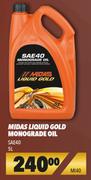 Midas Liquid Gold Monograde Oil SAE40 MI40-5L