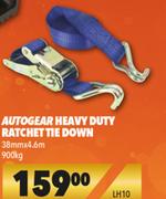 Autogear Heavy Duty Ratchet Tie Down 38mm x 4.6m 900Kg LH10