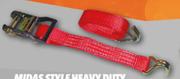 Midas Style Heavy Duty Ratchet Tie Downs 1500Kg 38mm x 4.6m LH10M
