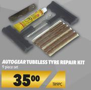 Autogear Tubeless Tyre Repair Kit 9 Piece Set TR9PC