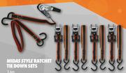 Midas Style Ratchet Tie Downs Sets 3.6m 2 Piece Set LH20M