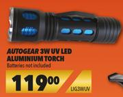 Autogear 3W UV LED Aluminium Torch LIG3WUV