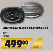 Autogear 3 Way Car Speaker 6 x 9" 400W SK04