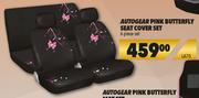 Autogear Pink Butterfly Seat Cover Set 6 Piece Set LA70