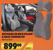 Autogear 3D Neck Pillow & Bach Cushion Set NPC01