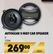 Autogear 3 Way Car Speaker 5" 120W SK02