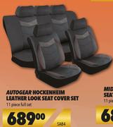Autogear Hockenheim Leather Look Seat Cover Set 11 Piece Full Set SA84