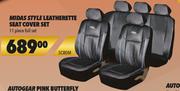 Midas Style Leatherette Seat Cover Set 11 Piece Full Set SC80M