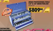 Midas Professional Tools 1/2" & 3/8" Drive Tool Kit 90 Piece Set TK90M
