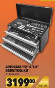 Autogear 1/2" & 1/4" Drive Tool Kit 114 Piece Set TK114PC