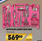 Autogear Ladies Tool Box 135 Piece Set TK135PC