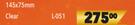 Autogear Rectangular Driving Lamps Clear 145 x 75mm L-051