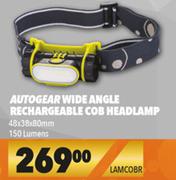 Autogear Wide Angle Rechargeable COB Headlamp 150 Lumens LAMCOBR