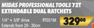 Midas Professional Tools 72T Extendable Dual Ratchets 1/4" + 3/8" Drive RTE01M