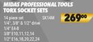 Midas Professional Tools Torx Socket Sets 14 Piece Set SK14M