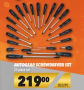 Autogear Screwdriver Set 22 Piece Set SD22PC