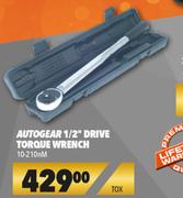 Autogear 1/2" Drive Torque Wrench 10-210nM TOX