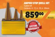 Ampro Step Drill Set T51425