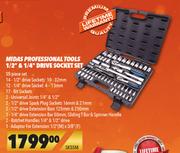 Midas Professional Tools 1/2" & 1/4" Drive Socket Set SK55M