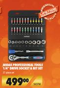Midas Professional Tools 1/4" Drive Socket & Bit Set SK37M