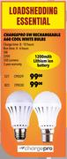 Chargepro 5W Rechargeable A60 Cool White Bulb E27 CPE029