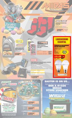 Midas : Easter Savings (20 March - 16 April 2023), page 1