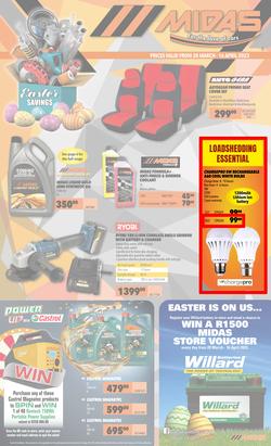 Midas : Easter Savings (20 March - 16 April 2023), page 1