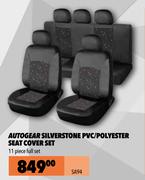 Autogear Silverstone PVC/ Polyester Seat Cover Set SA94