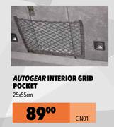 Autogear Interior Grid Pocket 25 x 55cm CIN01 