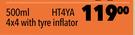 Holts Tyreweld (500ml 4 x 4 With Tyre Inlator) HT4YA